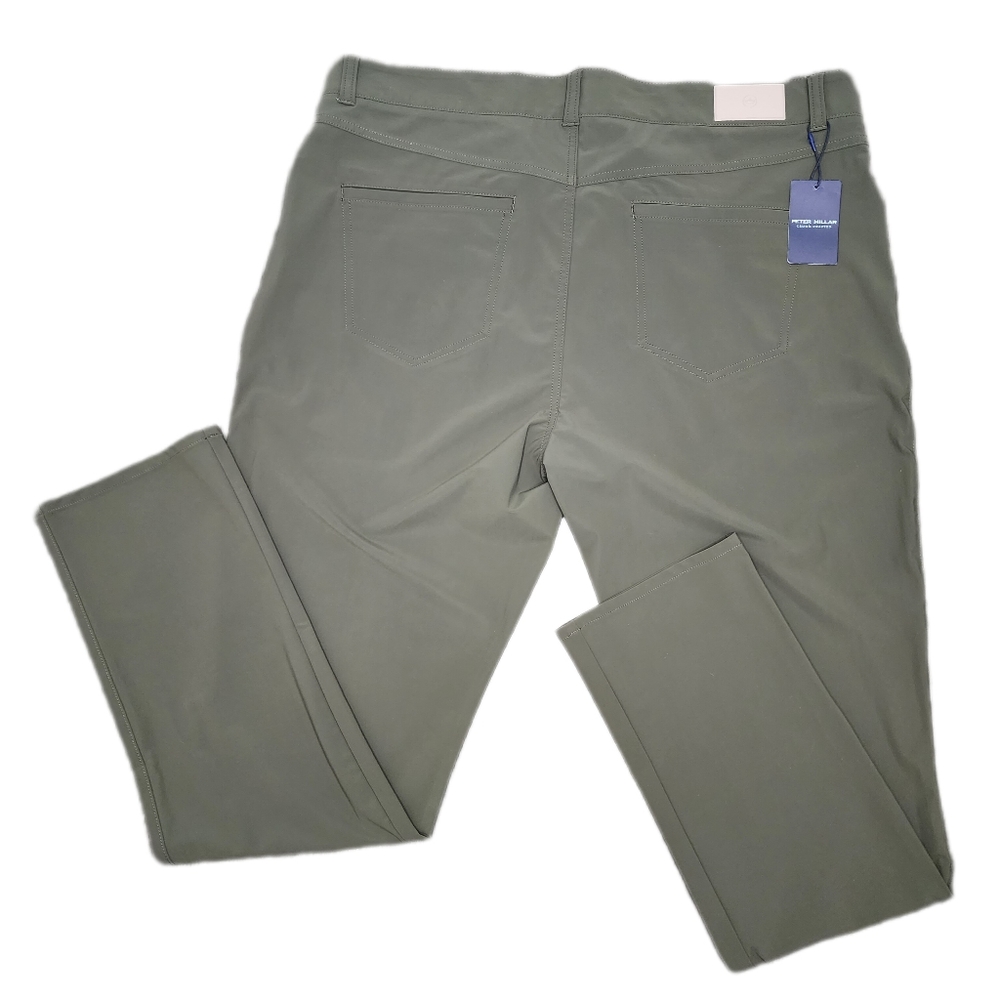 Peter Millar Mens Size 40 NWT Olive Green Bingham Performance Five-Pocket Pant - Picture 2 of 7